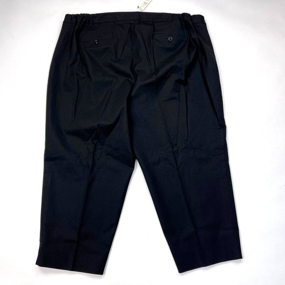Talbots Perfect Crop Pants Women 24W NWT $90 Stretch Cotton Elastic Waist Pocket - Picture 2 of 9